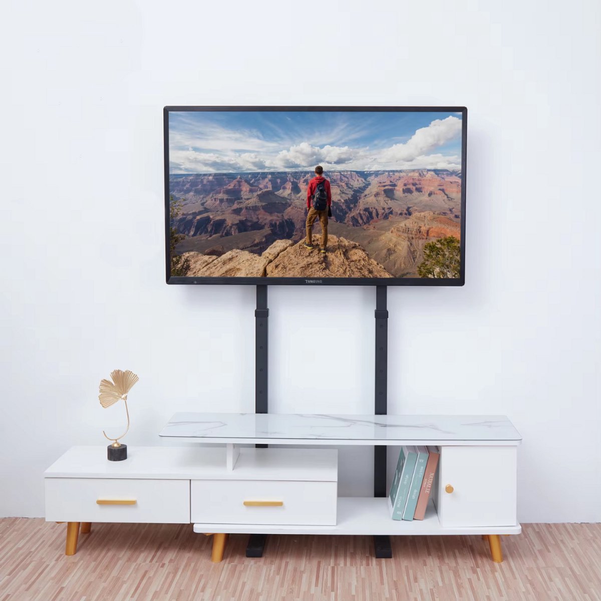 TV vloerstandaard - Voor 32"-65" inch - Standaard universeel - In hoogte Verstelbaar - Zwart