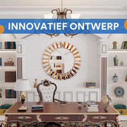 Opulence Elegante Spiegel - Ronde wandspiegel - 80cm - Zonder verlichting - Woonkamer