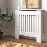 Radiatorombouw Vortex - 78x92 cm - Ombouw rooster - Horizontale panelen - MDF - Stijlvol - Grijs