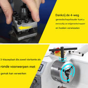 Precisie Metaal Draaibank – Mini Draaibank met 9 Frezen & 2 Klauwplaten – Voor Hobby en Werkplaats