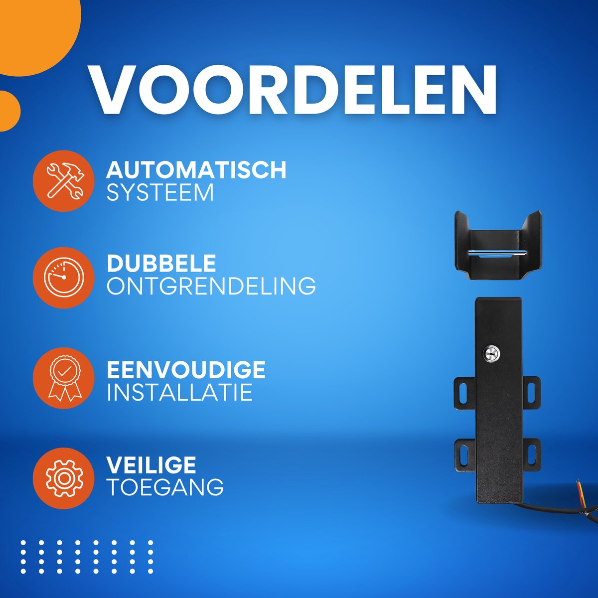 Elektrische Poortopener - Hekopener - Poortslot - Grendelslot - Voor Opritten en Beveiligde Toegang - Dubbele Ontgrendeling - Eenvoudige Installatie