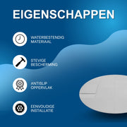 Zwembad grondzeil - Vloerbescherming - Voor hot tubs, spa’s en buitenzwembaden – Voor bescherming en stabiliteit – Grijs / Waterbestendig