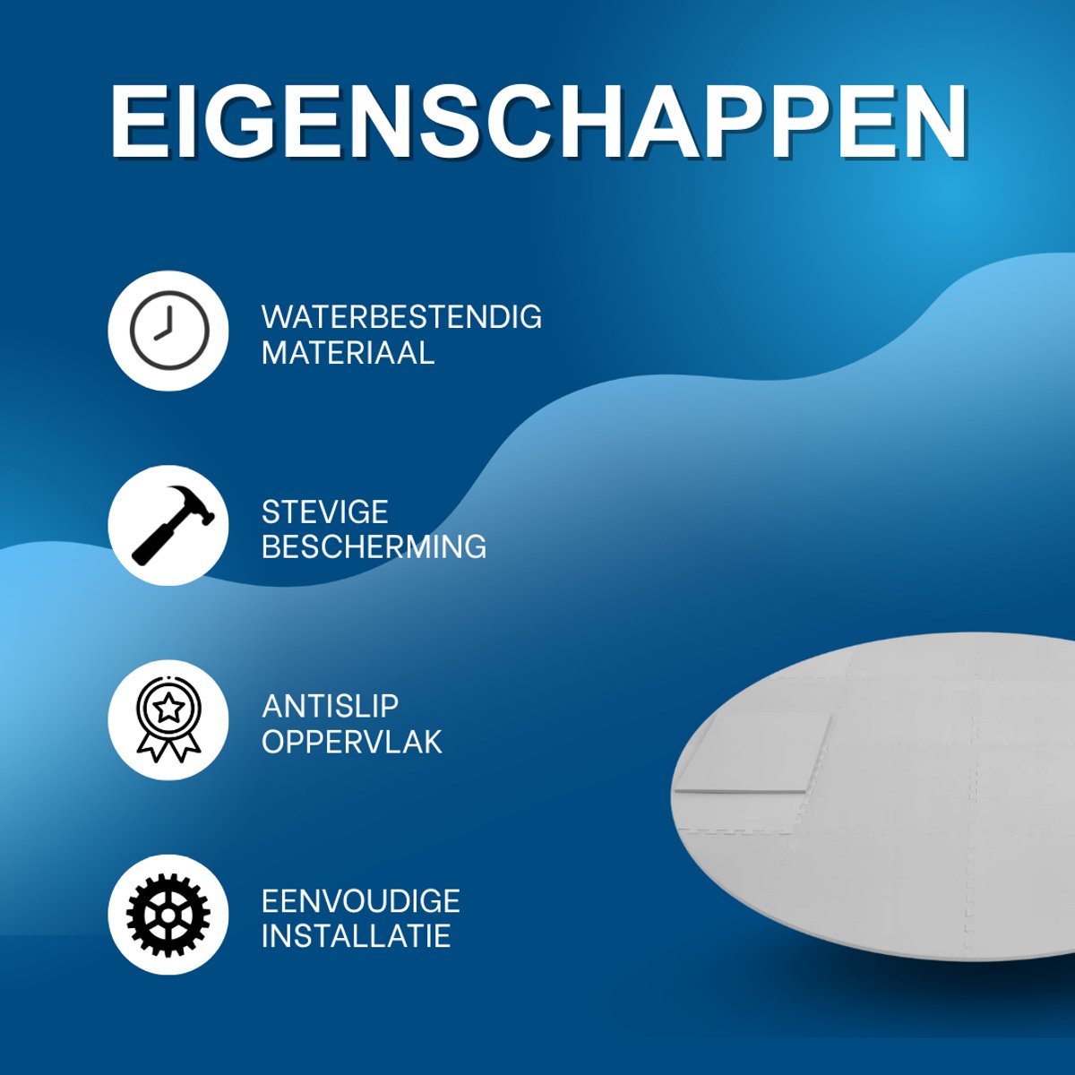 Zwembad grondzeil - Vloerbescherming - Voor hot tubs, spa’s en buitenzwembaden – Voor bescherming en stabiliteit – Grijs / Waterbestendig