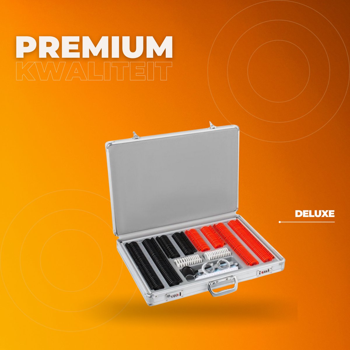 Proeflens Kit Deluxe - Ogemetings voor opticien - 266-delig - Inclusief Proefframe - Voor Optometrie & Oogmetingen