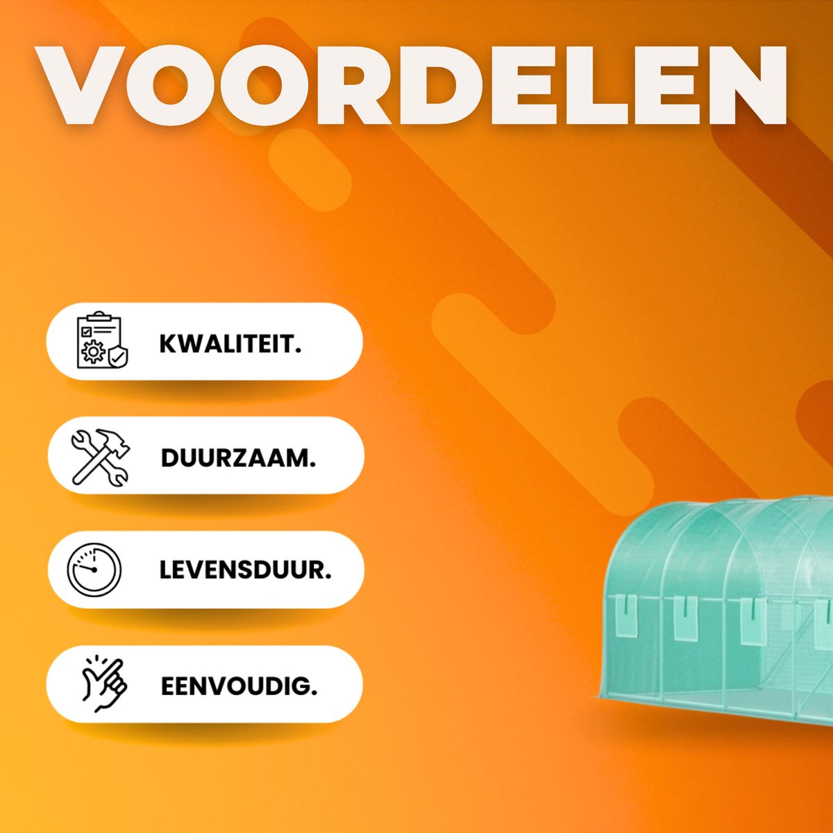 Tuinkas - Inlooptunnelkas Groen - 5x2x2 m - Met Gegalvaniseerd Waterdicht Frame