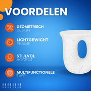 Bijzettafel Vortex U-vormige - Bijzettafeltjes voor woonkamer of slaapkamer - Nachtkastje