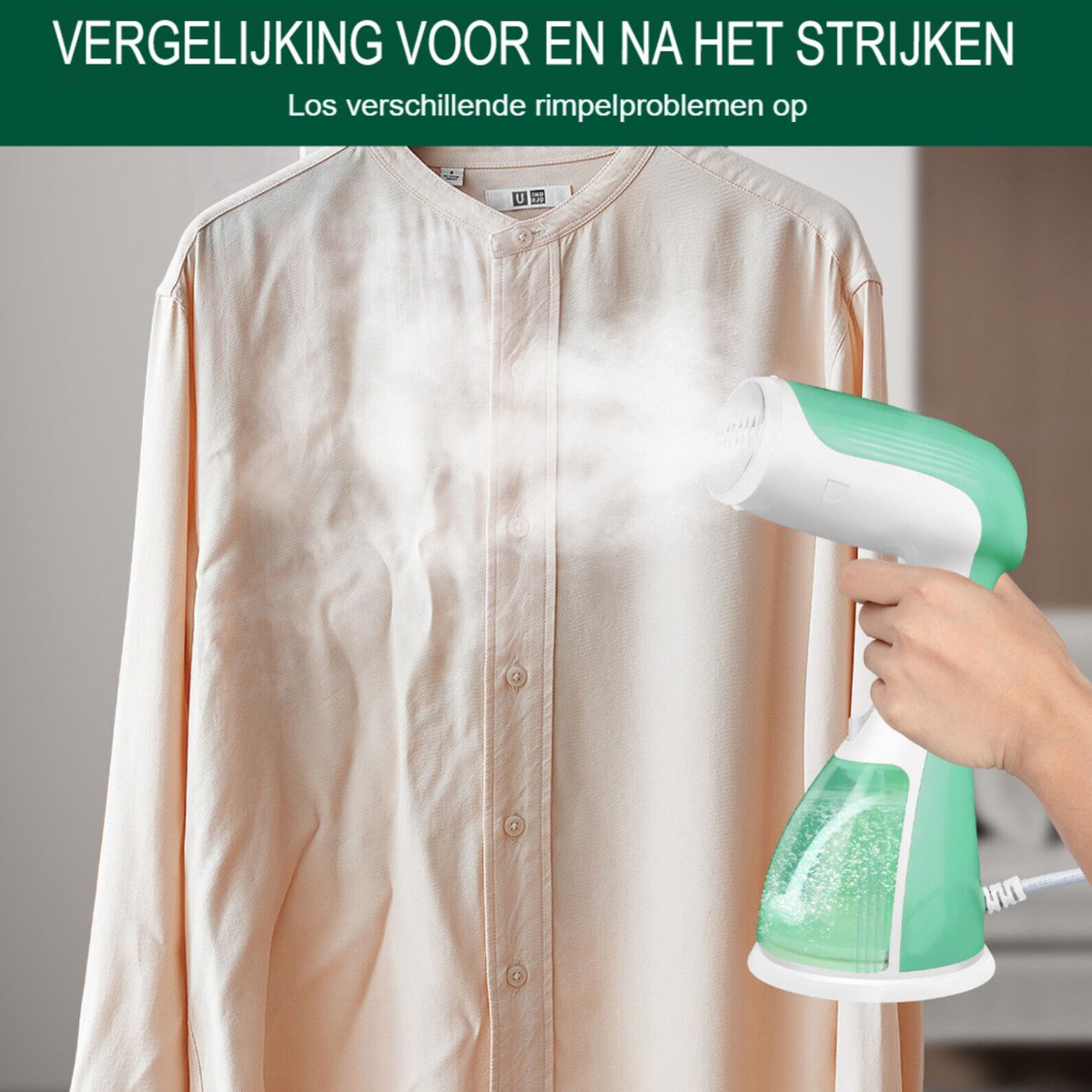 Kledingstomer Laziel - 4800W Handheld - Voor Kleding & Gordijnen - 300ML Tank - Reisformaat