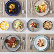 Grigio Fiorenzo Serviesset - 6 delig - 6 persoons - Baby grijs - Dinerborden - Bordenset - Diepe borden - Ontbijtborden - Servies - Keukenservies