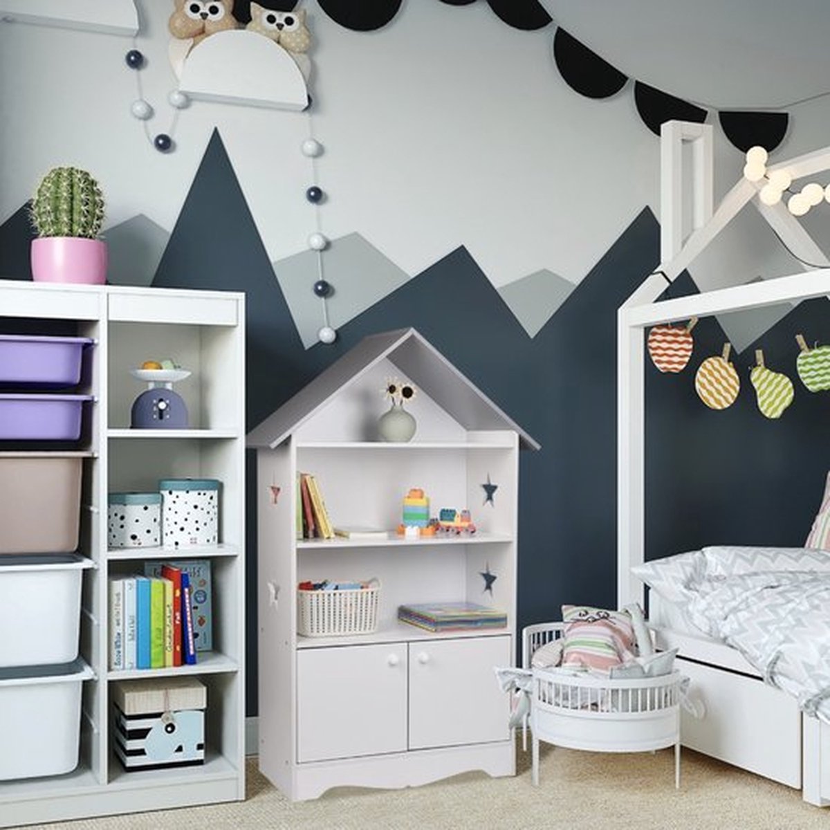 Bolt Edge Opbergkast - Voor Kinderen - Speelgoedkast - Kinderkamer - Houten Boekenkast