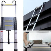Telescopische Ladder 3,2M - Aluminium Uitschuifbare Vouwladder - Lichtgewicht & Stevig - 150KG Belastbaar - Ideaal Voor Binnen & Buiten