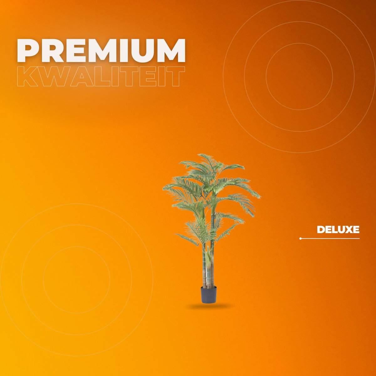 Kunstplant fruitpalm in pot - Kunstplanten voor binnen en buiten - Palmboom - Tuin decoratie voor buiten - Kunstbloemen - Geurloos