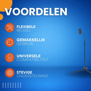 Vloerstandaard Vaylen - voor tablet en telefoon - Statief 4,7"-10" inch - Flexibele beugel standaard