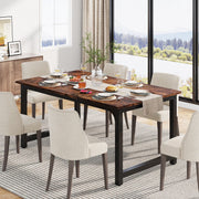 Eettafel Duvia - 160cm - Voor 6-8 personen - Voor Keuken of eetkamer - Bruin