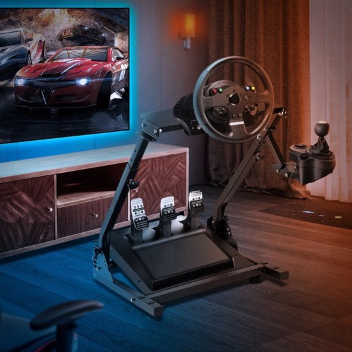 Racestuur standaard - Wheel stand - Racing stand - Verstelbare Stuurstandaard - In Hoogte Aanpasbaar - Zonder stuur