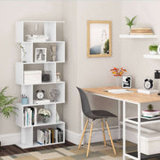 Bolt Edge Boekenkast - Wit - Open - 6 vakken - Voor woonkamer of slaapkamer - 60x23.5x160cm