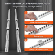 Lineaire Geleider - Lineaire Rail 2 Stuks - Schuifblokken - Geleiding - 1500mm - Koolstofstaal Aluminium