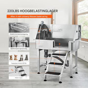 Professionele Hondenverzorgingskuip - Honenbad- RVS - Dierenbad - Max. 100kg Hondenwassysteem