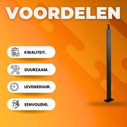 Trapleuning - RVS Relingpaal - 106,7x5x5cm - Gepoedercoat - 1,5mm Dikke Leuningpaal