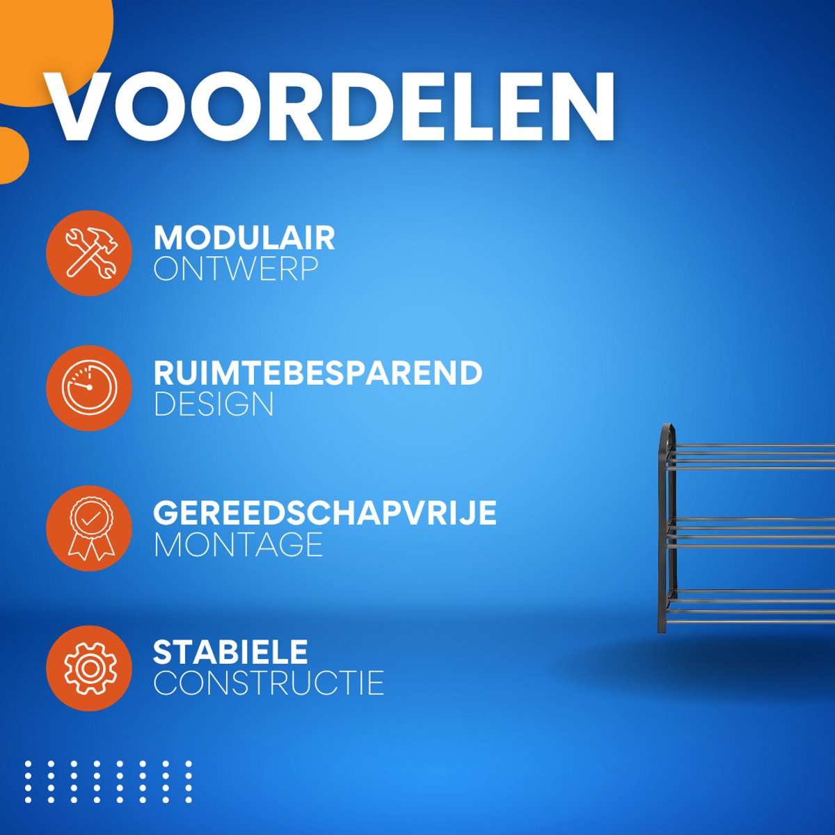 Schoenenrek Vaylen 3-Laags voor 12 Paar Schoenen - Eenvoudig Te Monteren Schoenenkast - Staande, Ruimtebesparende Schoenenorganizer voor Thuis