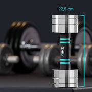 Verstelbare Halterset - Gewichten - Halters - Voor Krachttraining & Thuisfitness - Compacte Stalen Dumbbells van 5 kg - Set van 2