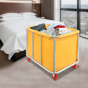 Waswagen - Wasverzamelwagen - Wasmand - Voor thuis, hotel en horeca - Geel