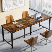 Computerbureau - Voor 2 personen en thuiskantoor - Extra lang dubbel werkstation - 78,7 inch, grote studie schrijftafel