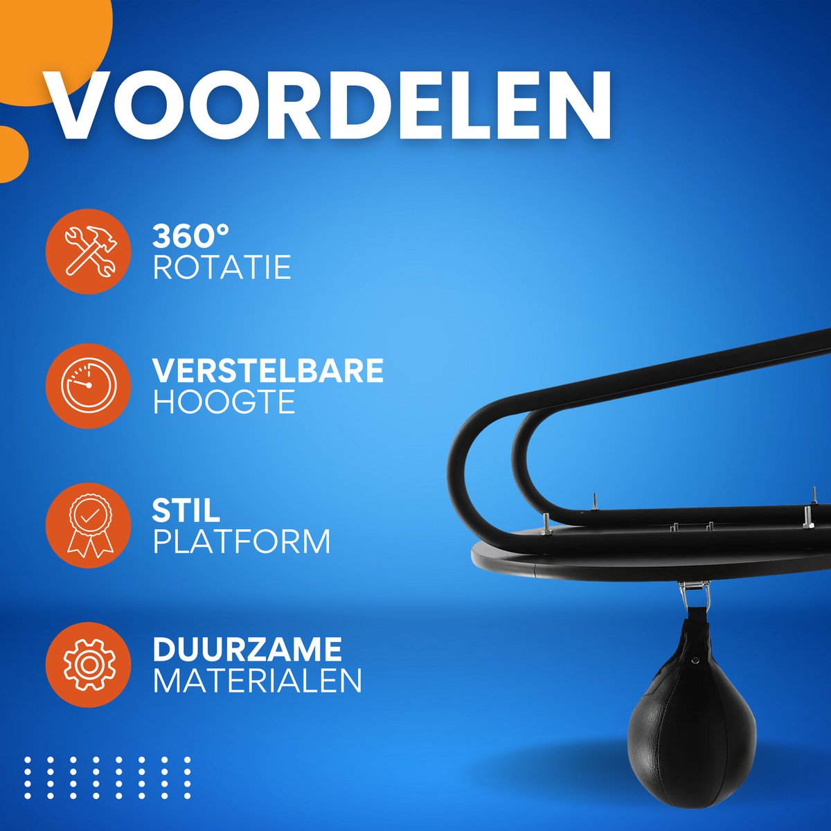Hangende boksbal - Bokszak - Bokspaal - Training Kinderen en volwassenen - Standaard - Snelheid