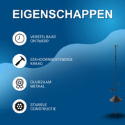 Vogelvoederpaal - Voederstation - met haakjes - Voor vogels voeren in de tuin - Verstelbaar met voederbakjes en eekhoornbestendige kraag - Metaal - Zwart