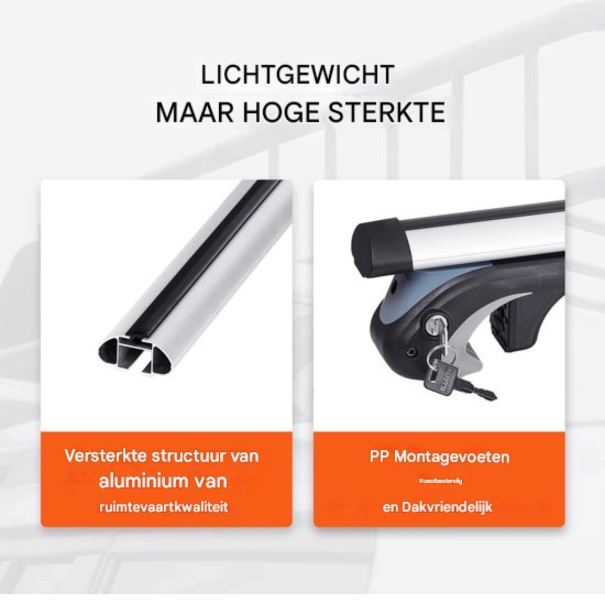 Universele dakdragers - 70KG Laadcapaciteit - Auto - Geschikt Voor aluminium