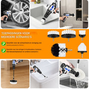 Accuboormachine 2-in-1 - Elektrische Spin-Schrobborstel - Inclusief Accu, Oplader & 6 Borstels - 25+1 Koppelinstellingen