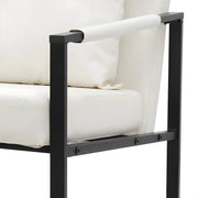 Fauteuil- Voor Woonkamer - Moderne Lounge - Stof /Wit