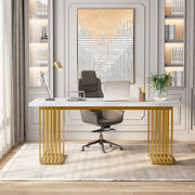 Bureau Ceylix - Modern 180 x 79 x 78 cm - Stijlvol Computerbureau Marmerlook - Voor Thuis en Werk