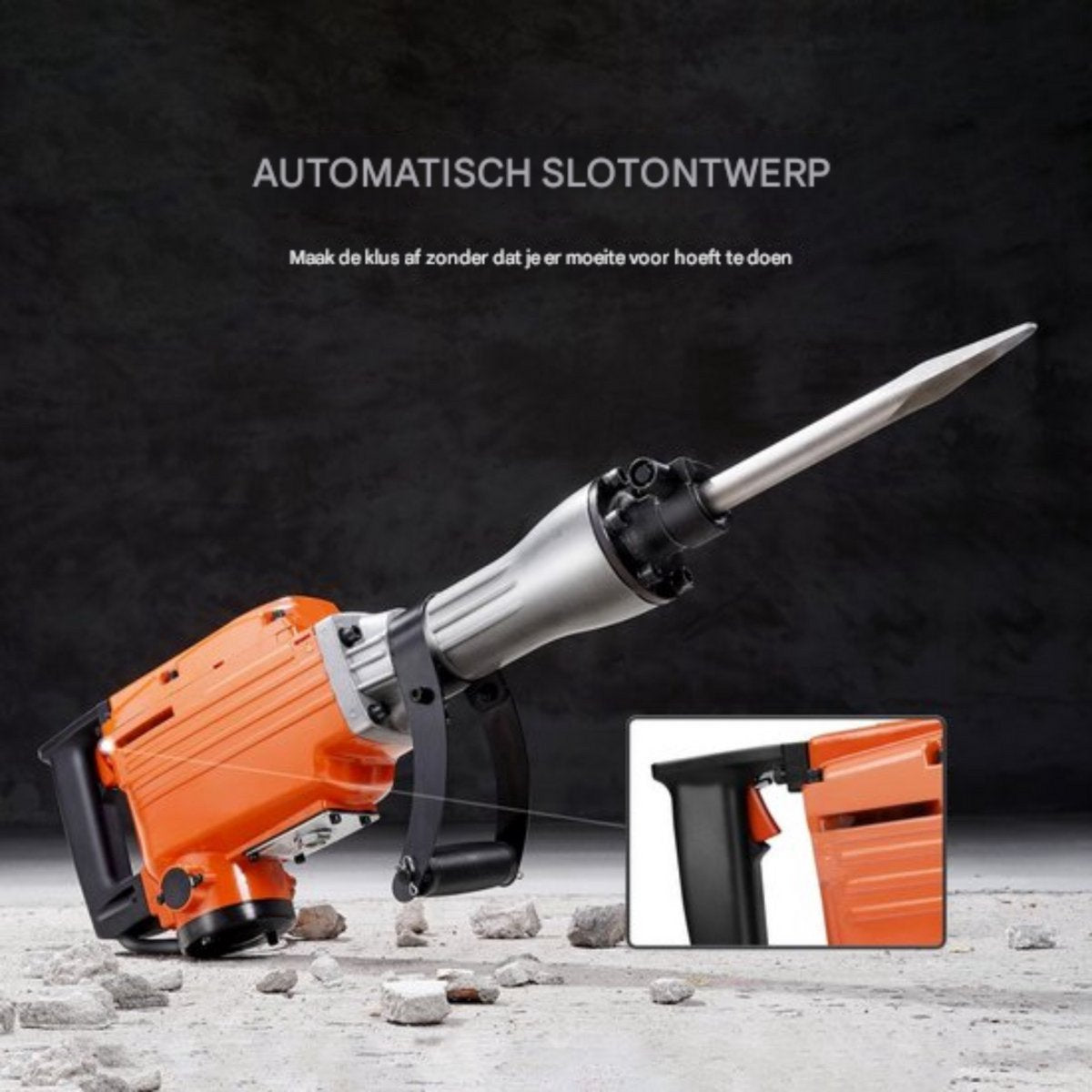 Sloophamers PRO - 2200W Betonbreker - Zware Breekhamer met 6 Beitels - Beitelhamer - Gereedschap