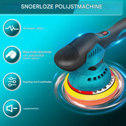 Draadloze Bufferpolijstmachine - Borstelloos - 8 Snelheden - 2000mAh Accu - Voor Auto Detailing & Waxen