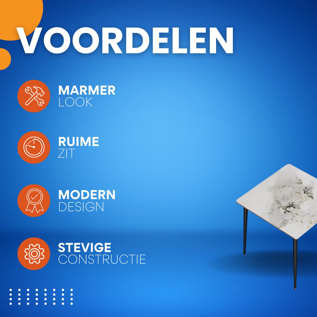 Marmeren Eetkamertafel 4 Personen - Glossy Groen - Metalen Poten - Voor Keuken, Restaurant & Café