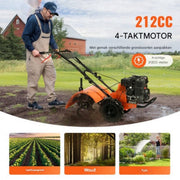 Verticuteermachines - Tuinfrees Cultivator - Benzine - Gazonbeluchter - Verticuteren machinen - 4 Takt - Verticuteerder - Oranje/Zwart