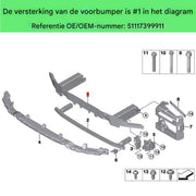 Cross Lid Versterking - Voorbumper - Voor BMW X3 G01/X4 G02 (2018-2022) - Auto Accessoires