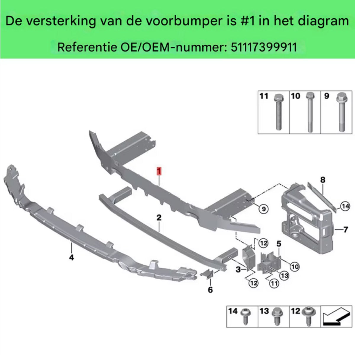 Cross Lid Versterking - Voorbumper - Voor BMW X3 G01/X4 G02 (2018-2022) - Auto Accessoires