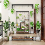 Plantenstandaard met 5 lagen - Plantenrek voor Binnen - 180cm - Plantenladder - Bruin