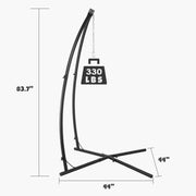 Hangstoel standaard - Zonder stoel - C-Type/X-Type - Voor binnen - Cocoon - Massief stalen frame - met Haak - Verstelbaar - 210CM