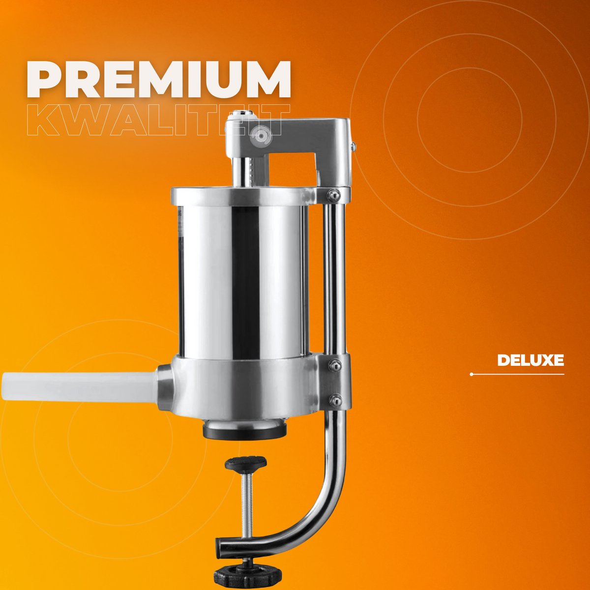 Worstenvuller PRO - 1,5L - Worstenmaker - Worstenvul machine - Handmatige Worstenvulmachine met handslinger