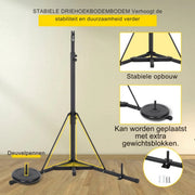 Bokszak standaard - 60KG - Zwarte Boksstandaard houder - Beugel - Verstelbaar 182 tot 230 cm Hoogte