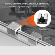 Lineaire Geleider - Lineaire Rail 2 Stuks - Schuifblokken - Geleiding - 1500mm - Koolstofstaal Aluminium