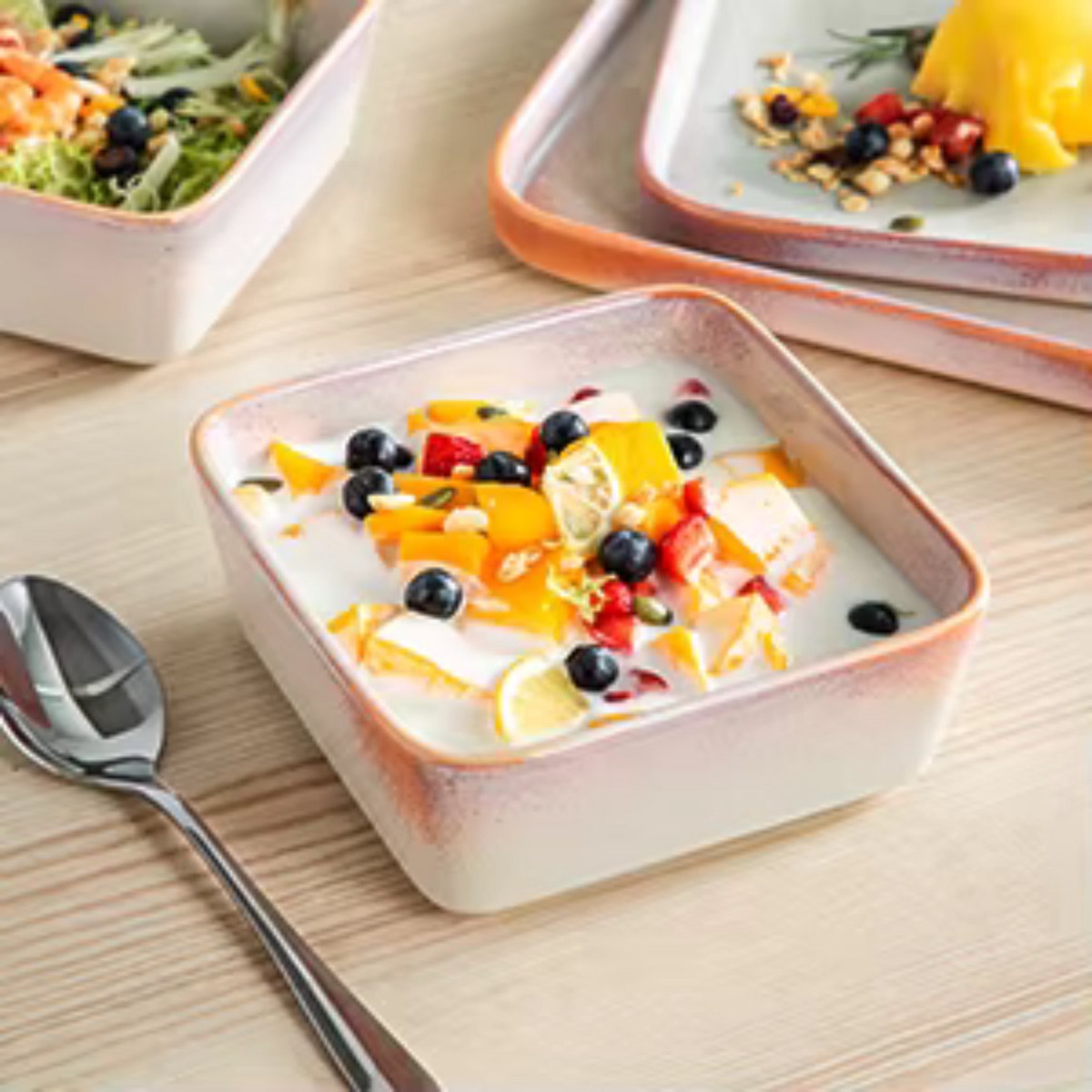 Averto Serviesset - 36 delig - 12 persoons - Oranje - Dinerborden - Bordenset - Diepe borden - Ontbijtborden - Servies - Keukenservies