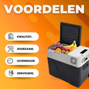 Auto Koelbox met Compressor – 50L Draagbare Koelkast met LCD Display – 12/220V Campingkoeler