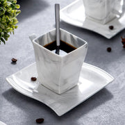 Splendid Bordenset – Dinerborden – 30 delig- 6 persoons – Marmerloook Keramisch – Kleine Borden – Perfect voor diner