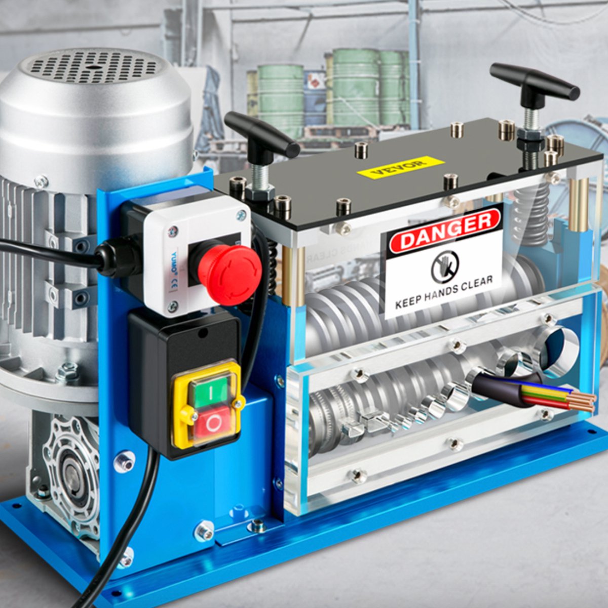 Happyment Kabelstripper Machine PRO - Draadstripper - 750W - Automatische Striptang - 1.5-38mm - Kabelpeller - Stripmachine - Elektrisch - Koper en meer