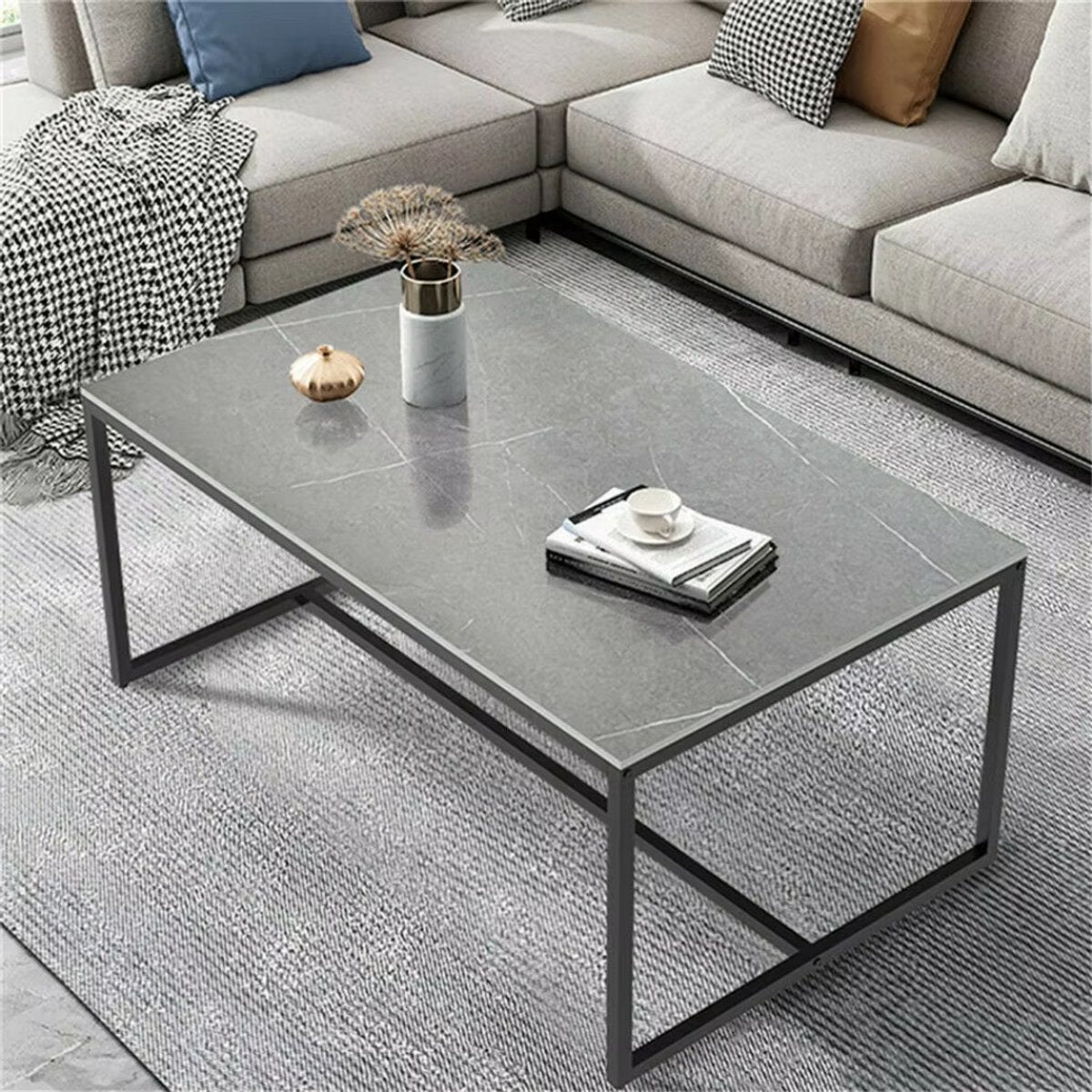 Eettafel Fioren - Opulence - 8 tot 10 personen - Marmer look - Uitschuifbaar - 150 to 180cm - Glossy jade