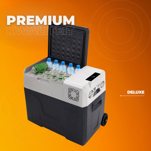 Auto Koelbox met Compressor – 50L Draagbare Koelkast met LCD Display – 12/220V Campingkoeler