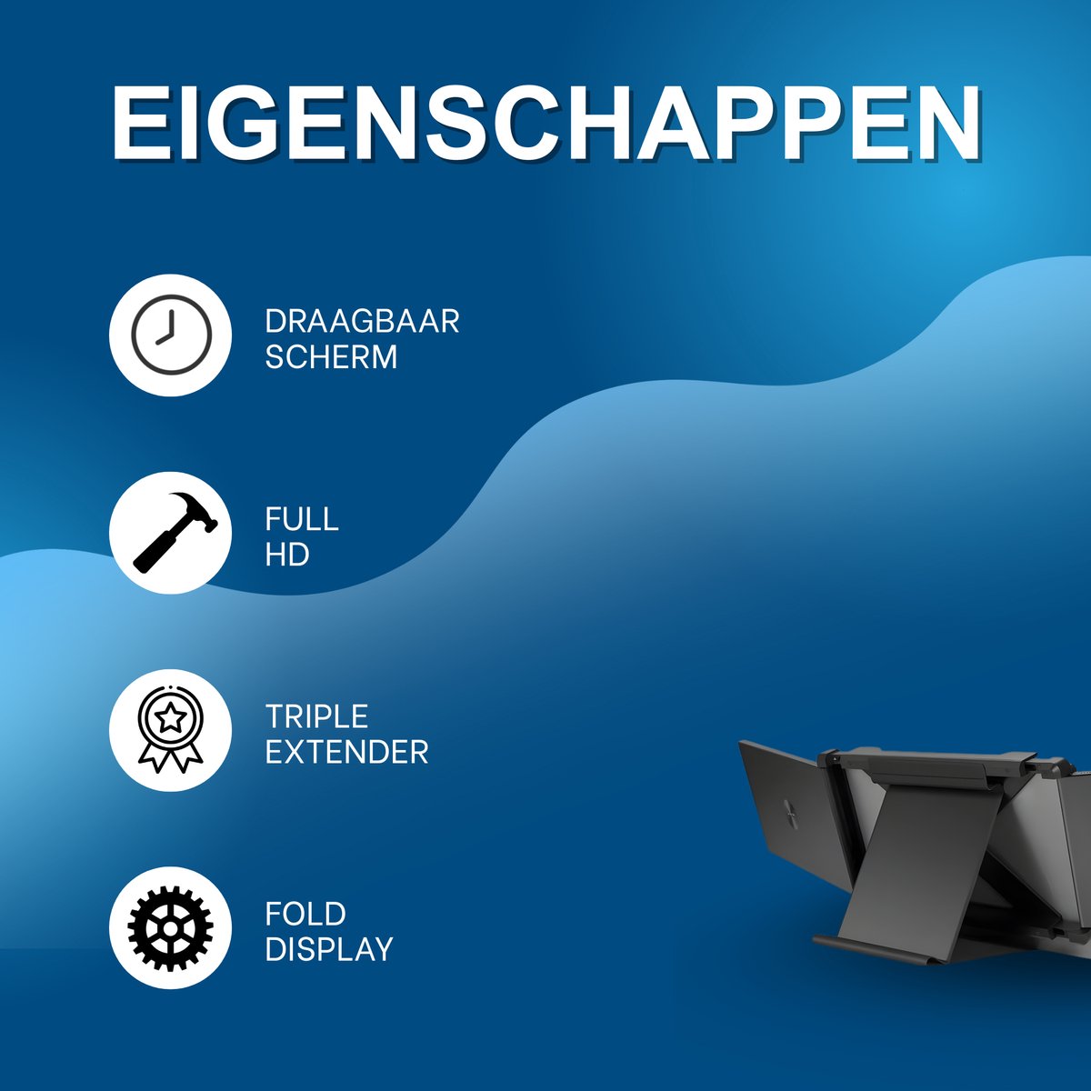 Laptop scherm extender – Voor laptops van 13–17,3 inch – 1920×1080